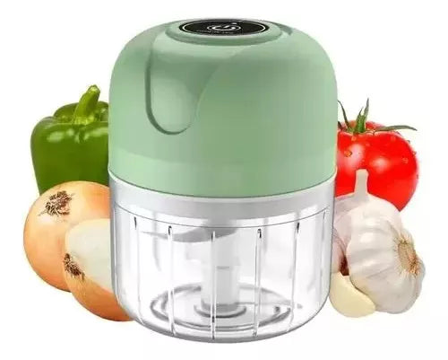 Mini Triturador De Alimento Elétrico Recarrega Via Usb 3cort Cor Verde 110V/220V